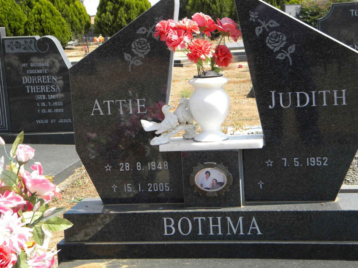 BOTHMA Attie 1948-2005 &amp; Judith 1952-