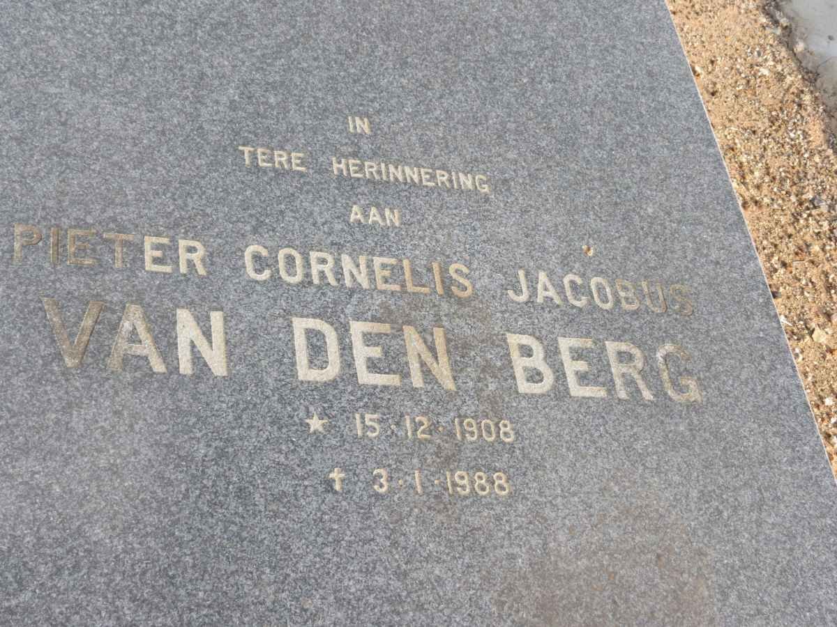 BERG Pieter Cornelis Jacobus, van den 1908-1988