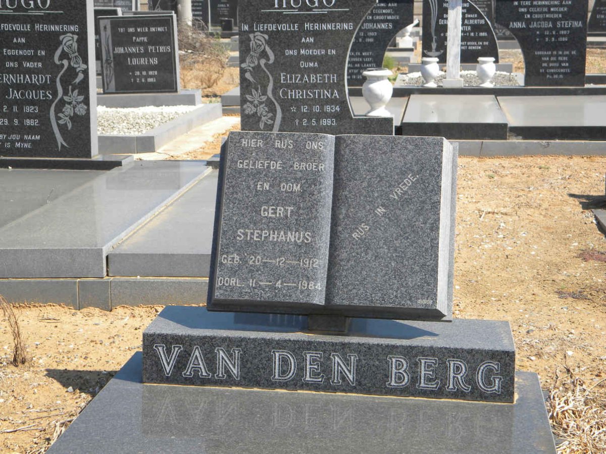 BERG Gert Stephanus, van den 1912-1984