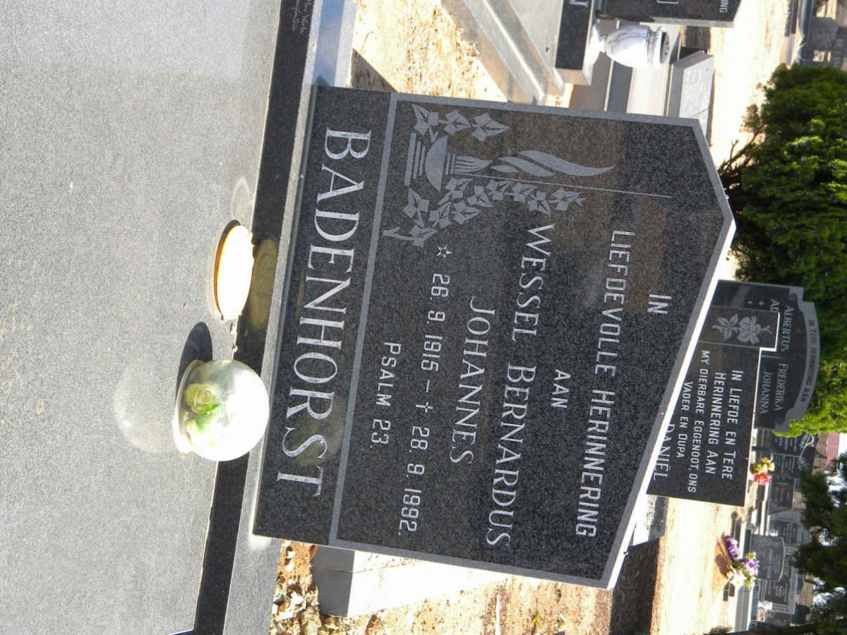 BADENHORST Wessel Bernardus Johannes 1915-1992
