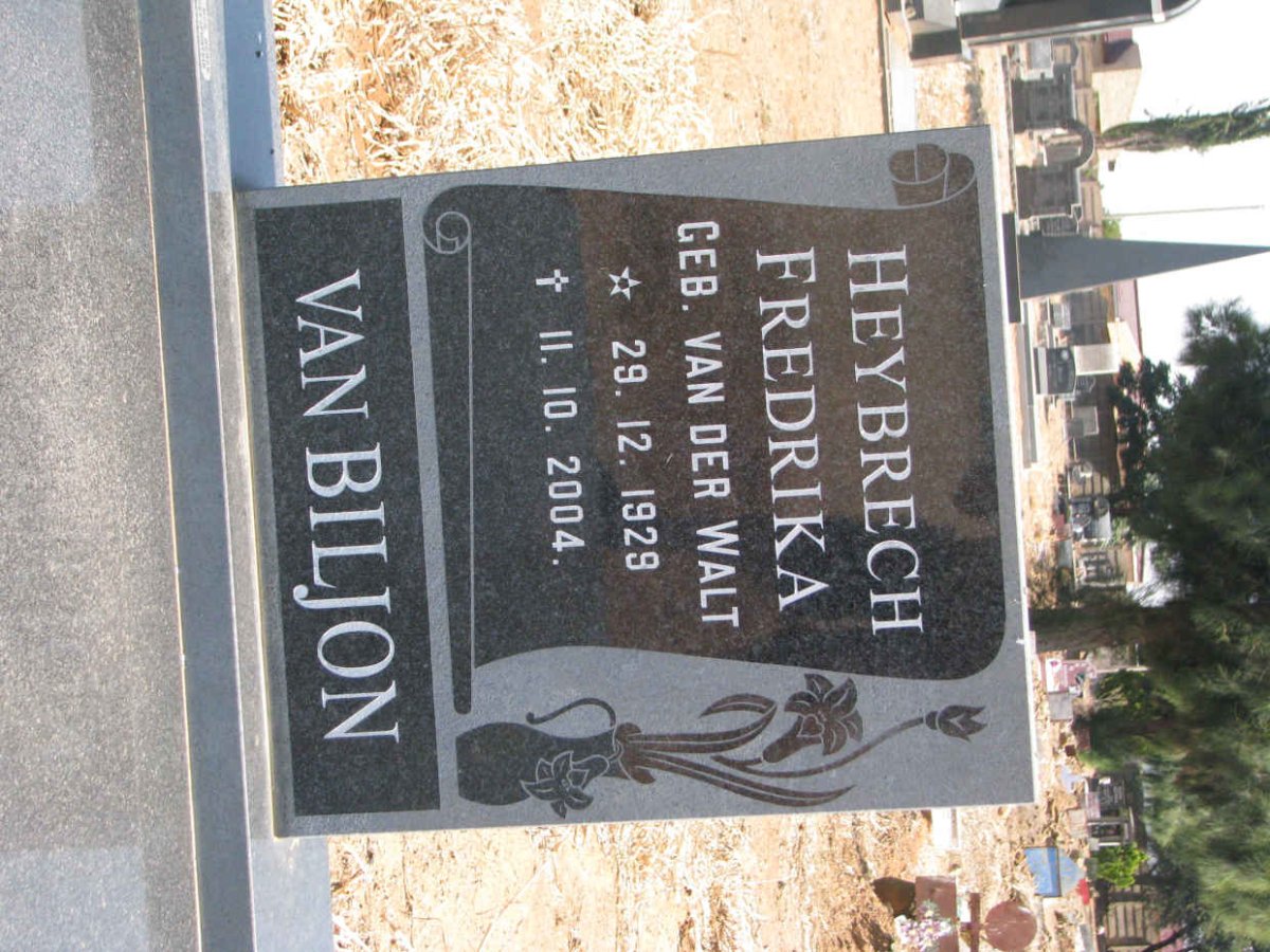 BILJON Heybrech Fredrika, van nee VAN DER WALT 1929-2004