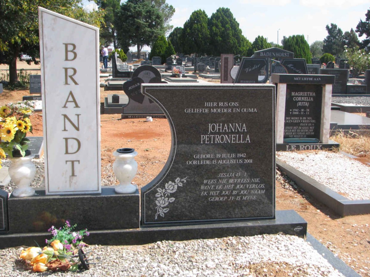 BRANDT Johanna Petronella 1942-2001