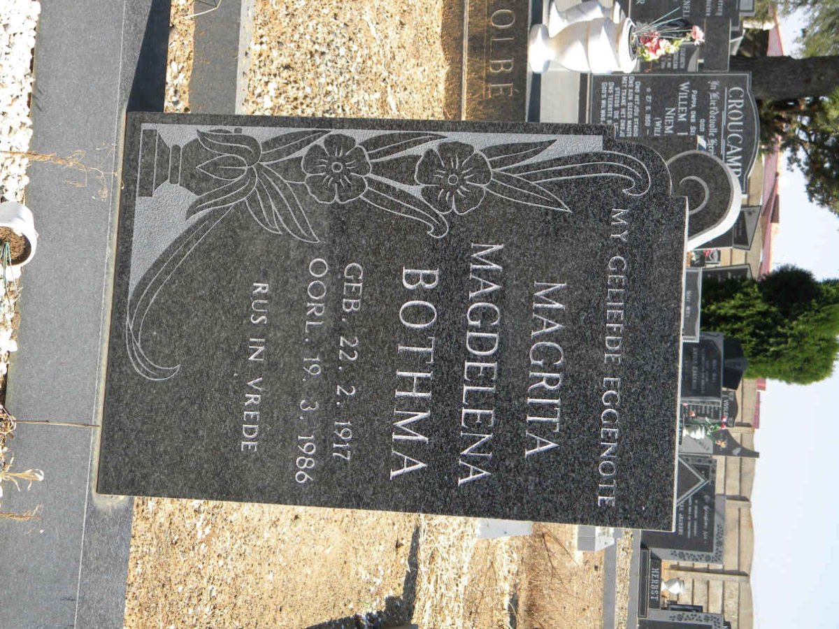 BOTHMA Magrita Magdelena 1917-1986