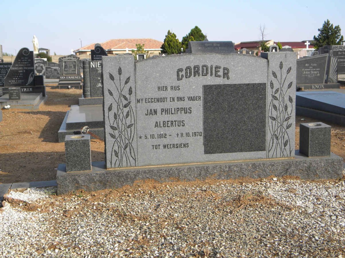 CORDIER Jan Philippus Albertus 1912-1970