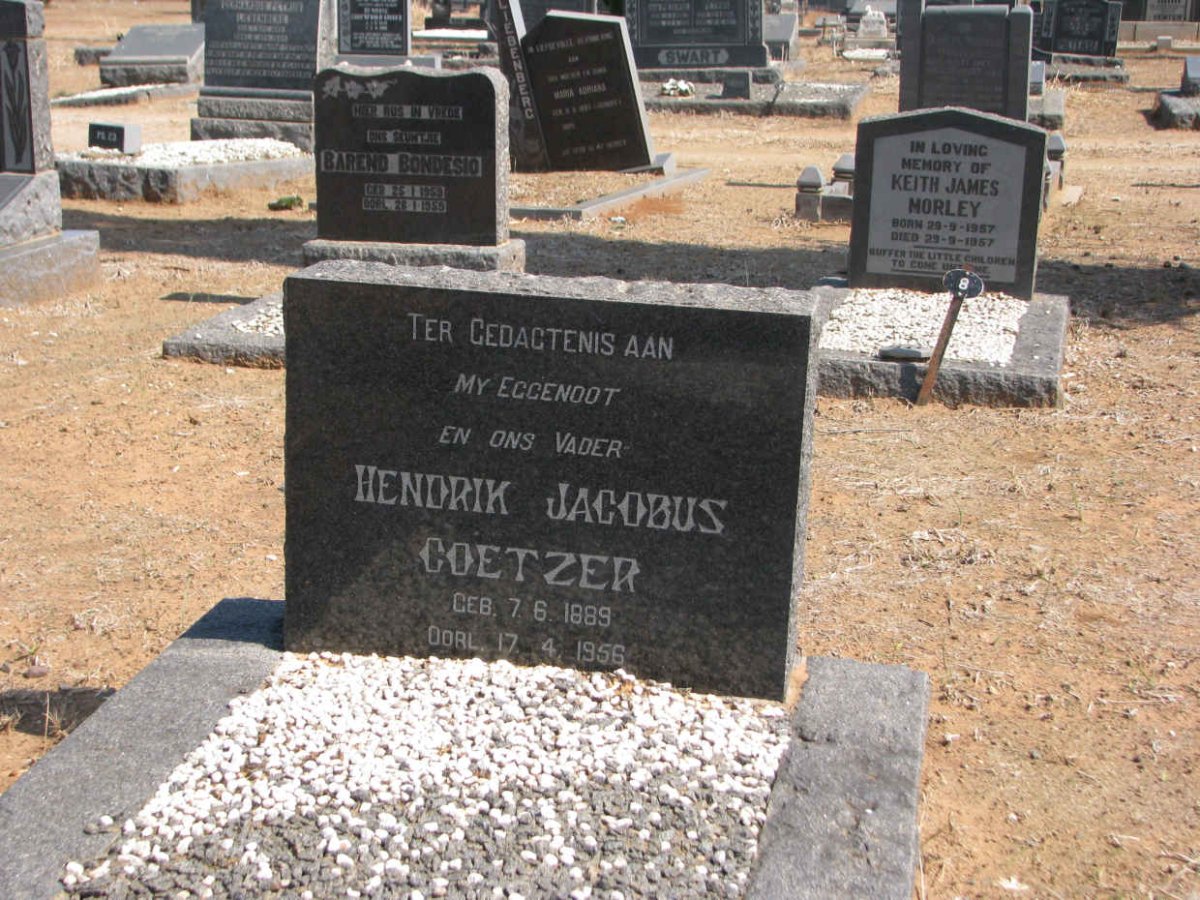COETZER Hendrik Jacobus 1889-1956