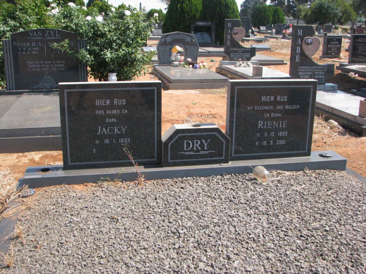 DRY Jacky 1933- &amp; Rienie 1933-2001
