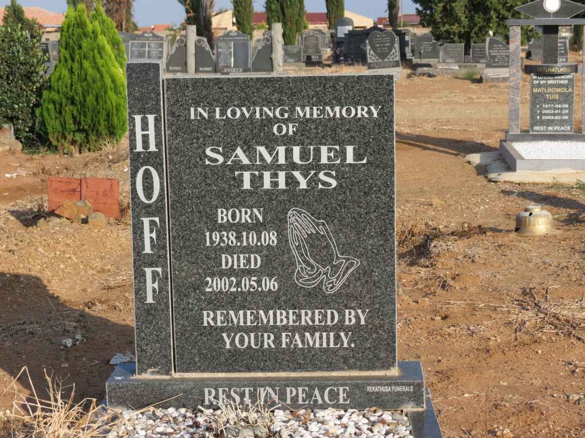 HOFF Samuel Thys 1938-2002