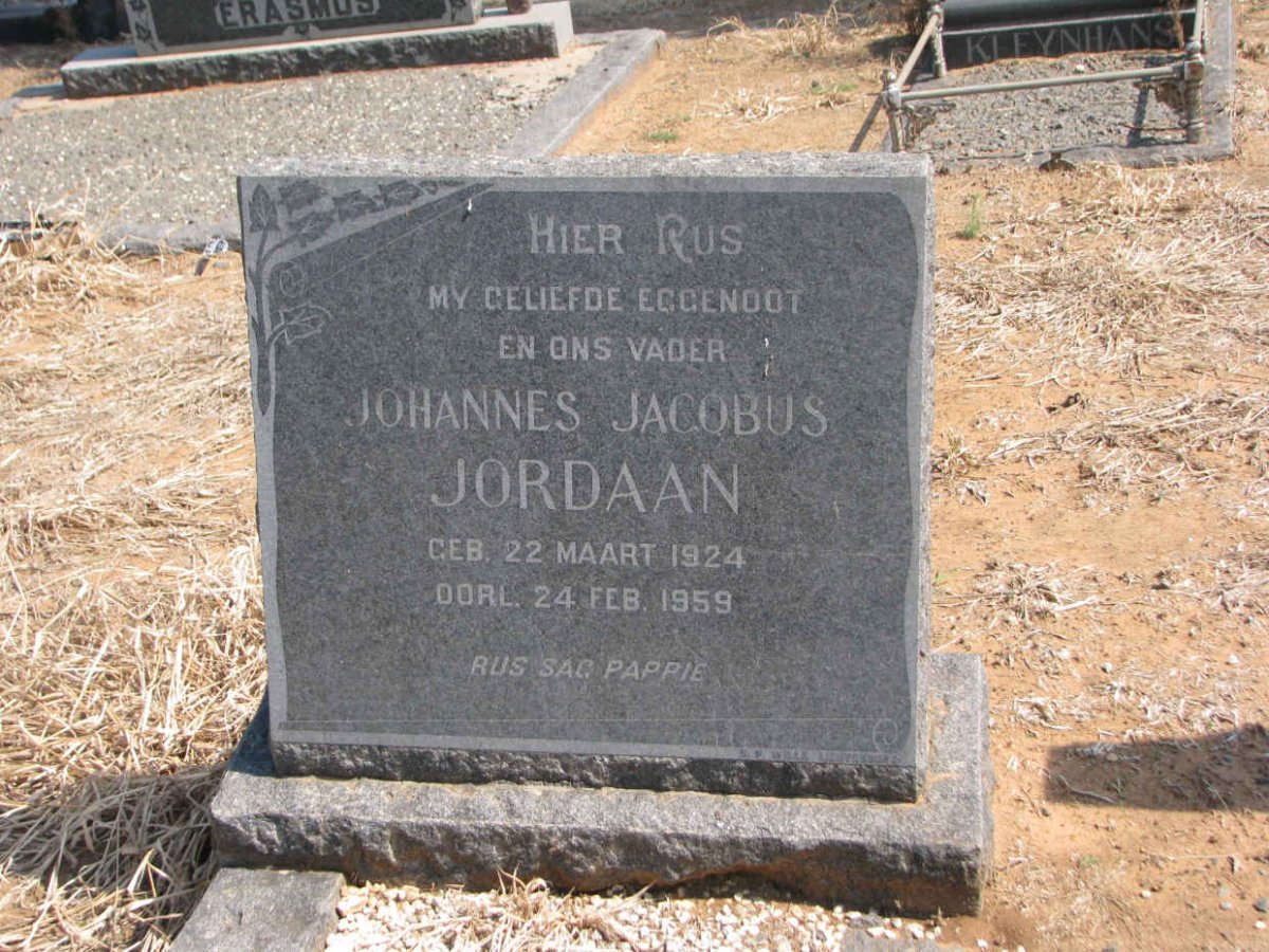 JORDAAN Johannes Jacobus 1924-1959