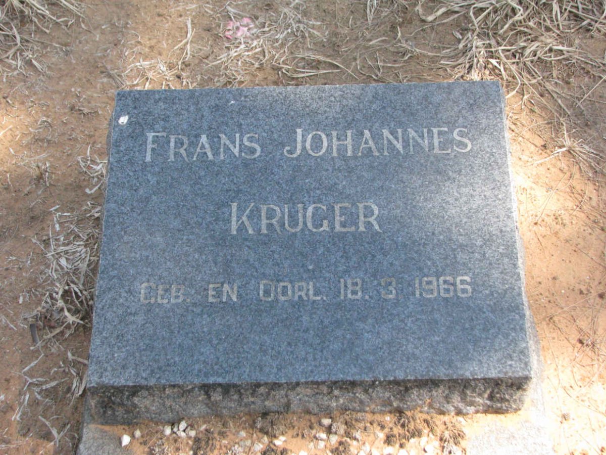 KRUGER Frans Johannes 1966-1966