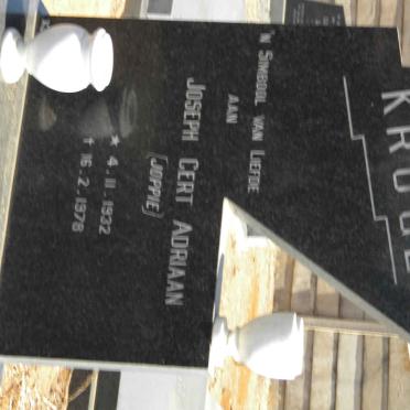 KRUGER Joseph Gert Adriaan 1932-1978