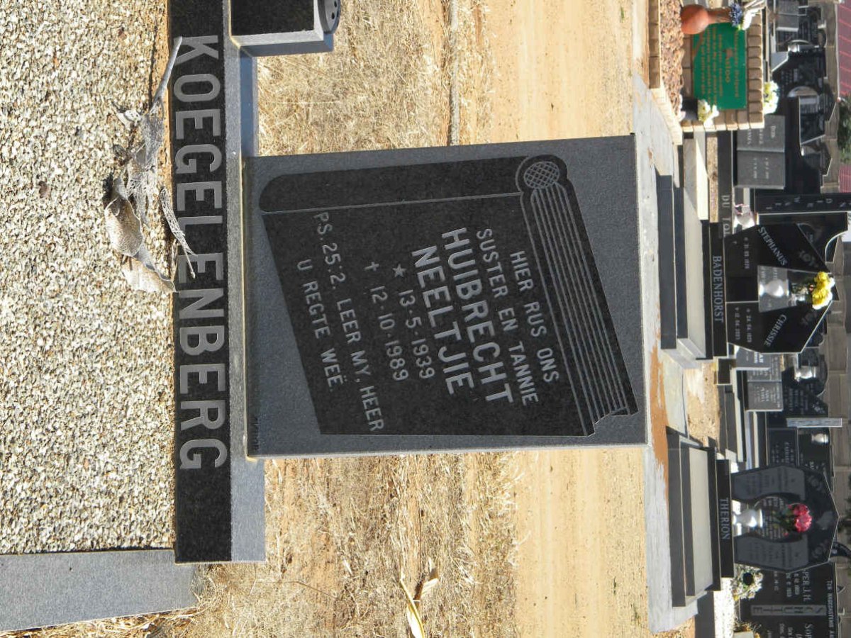 KOEGELENBERG Huilbrecht Neeltjie 1939-1989