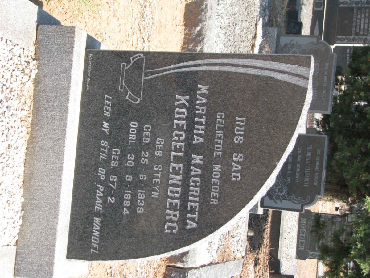 KOEGELENBERG Martha Magrieta nee STEYN 1939-1984