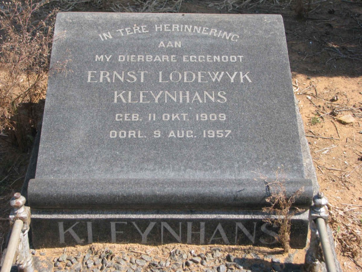 KLEYNHANS Ernst Lodewyk 1909-1957