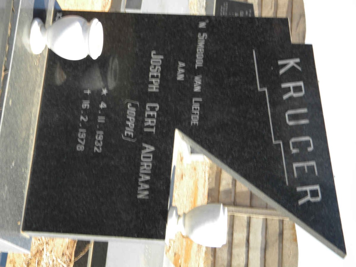 KRUGER Joseph Gert Adriaan 1932-1978