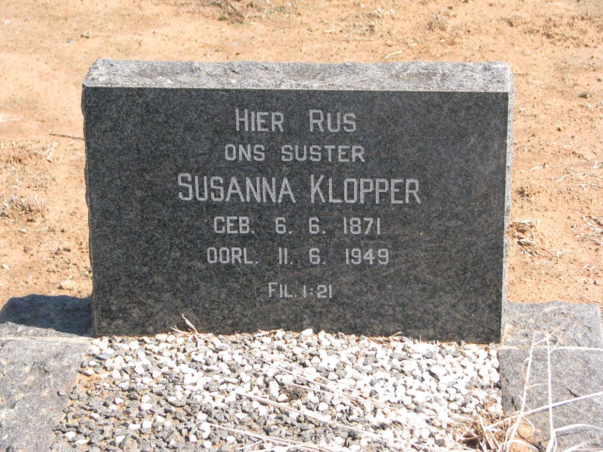 KLOPPER Susanna 1871-1949