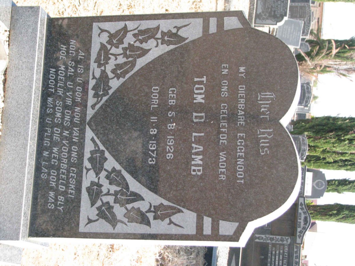 LAMB Tom D. 1926-1973
