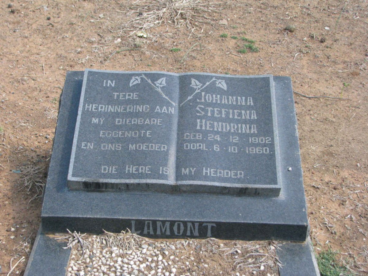 LAMONT Johanna Stefiena Hendrina 1902-1960