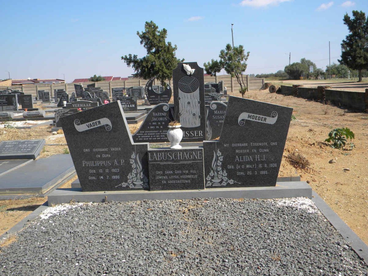 LABUSCHAGNE Philippus A.P. 1903-1998 &amp; Alida H.J. v.d. WALT 1906-1985