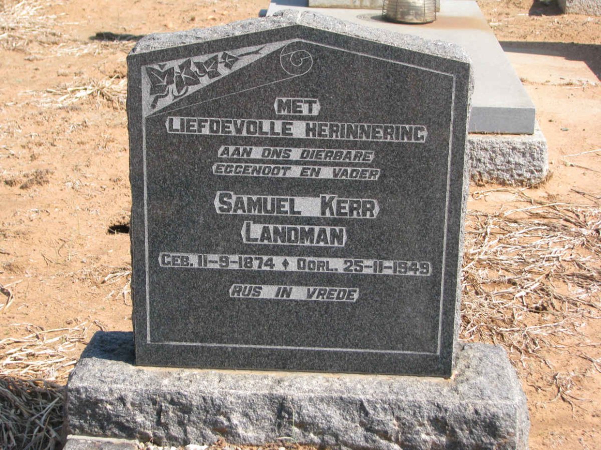 LANDMAN Samuel Kerr 1874-1949