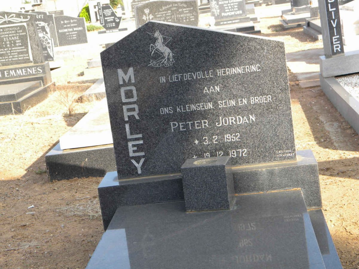 MORLEY Peter Jordan 1952-1972