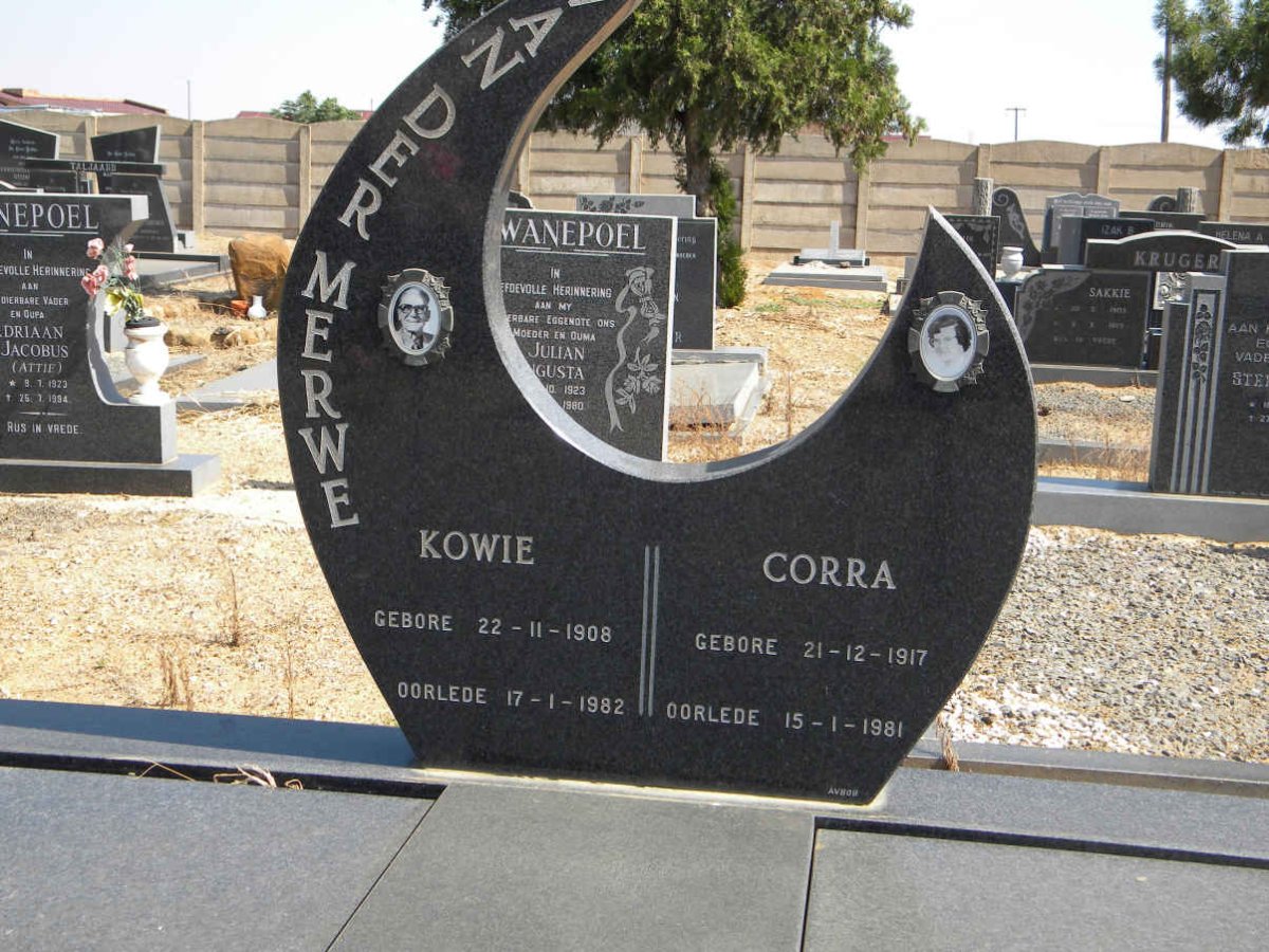 MERWE Kowie, van der 1908-1982 &amp; Corra 1917-1981