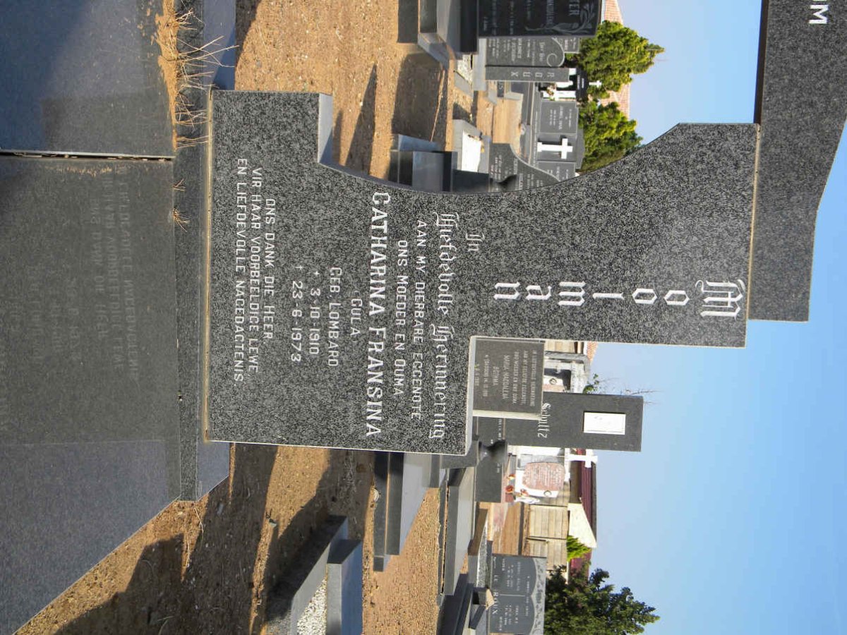 MOOLMAN Catharina Fransina nee LOMBARD 1910-1973