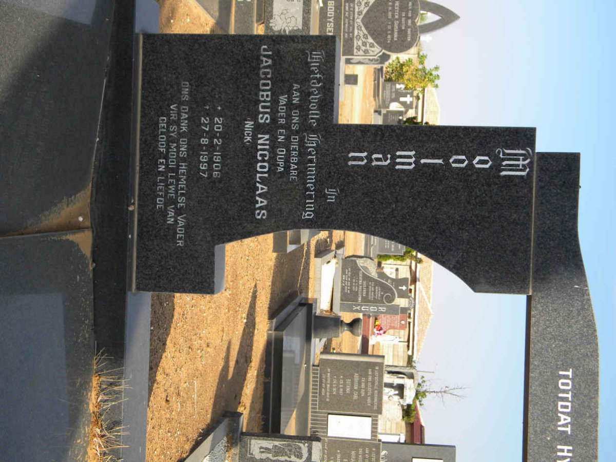 MOOLMAN Jacobus Nicolaas 1906-1997