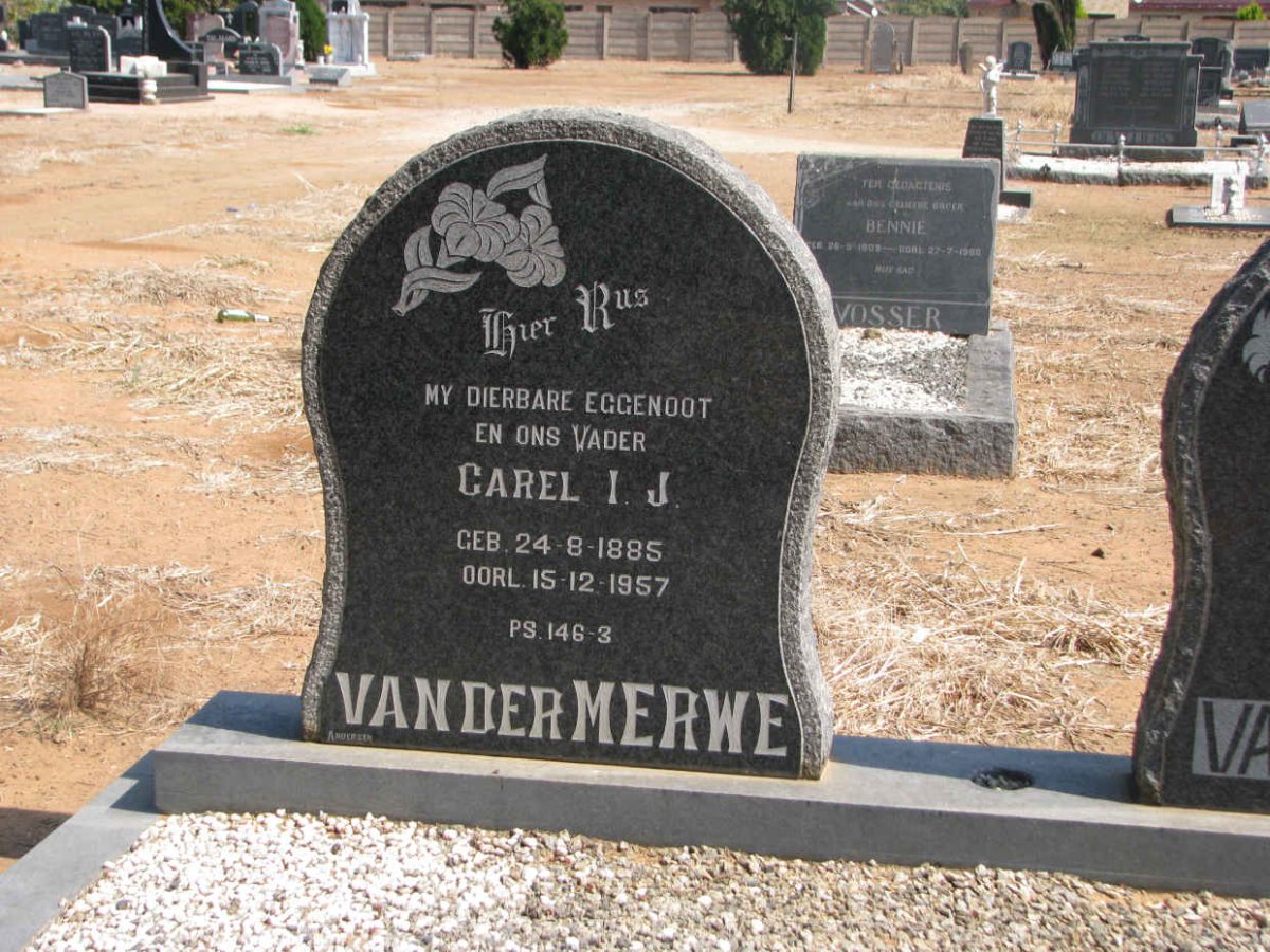 MERWE Carel I.J., van der 1885-1957