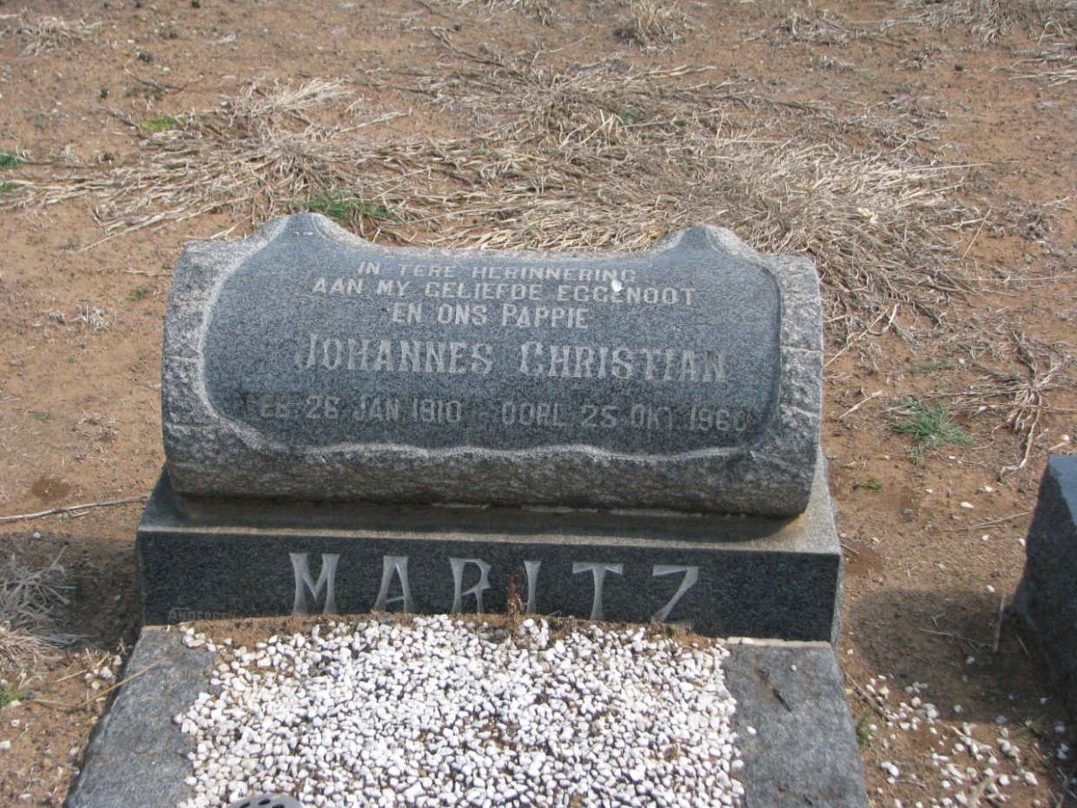 MARITZ Johannes Christian 1910-1960