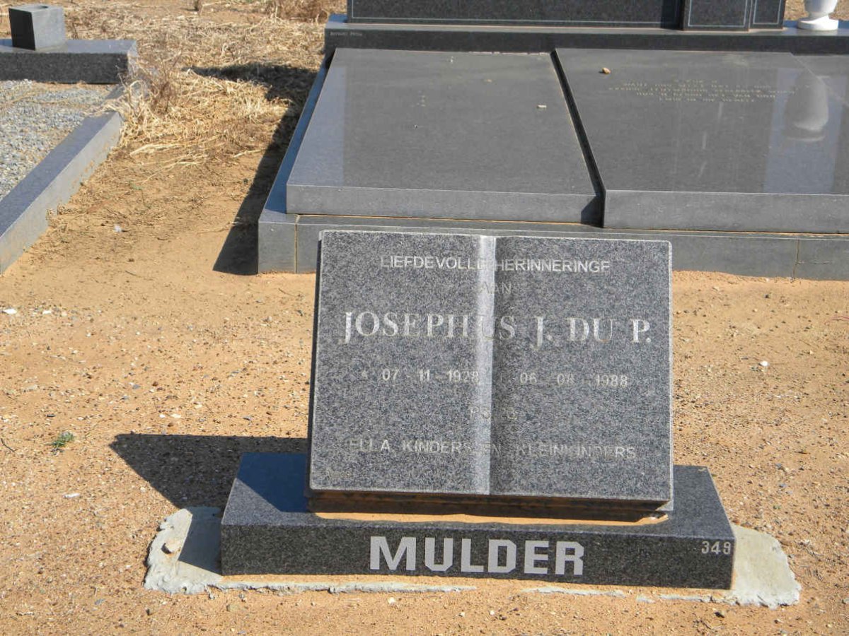 MULDER Josephus J. Du P. 1928-1988