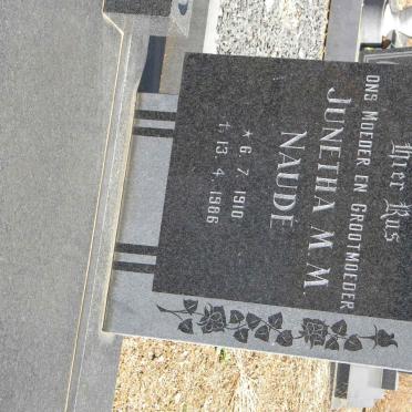 NAUDÉ Junetha M.M. 1910-1986