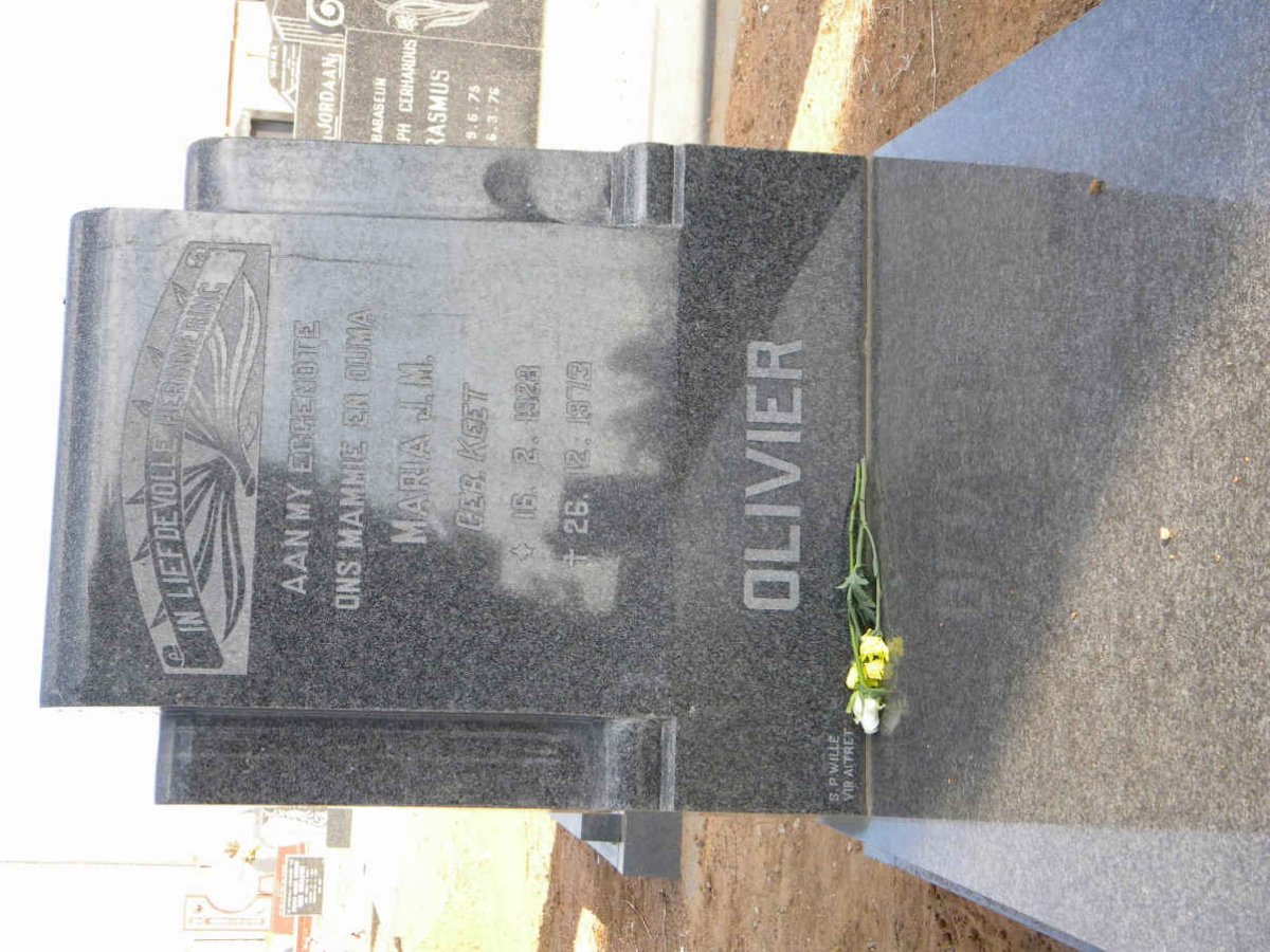 OLIVIER Maria J.M. nee KEET 1923-1973