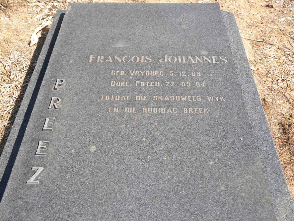 PREEZ Francois Johannes, du 1969-1984