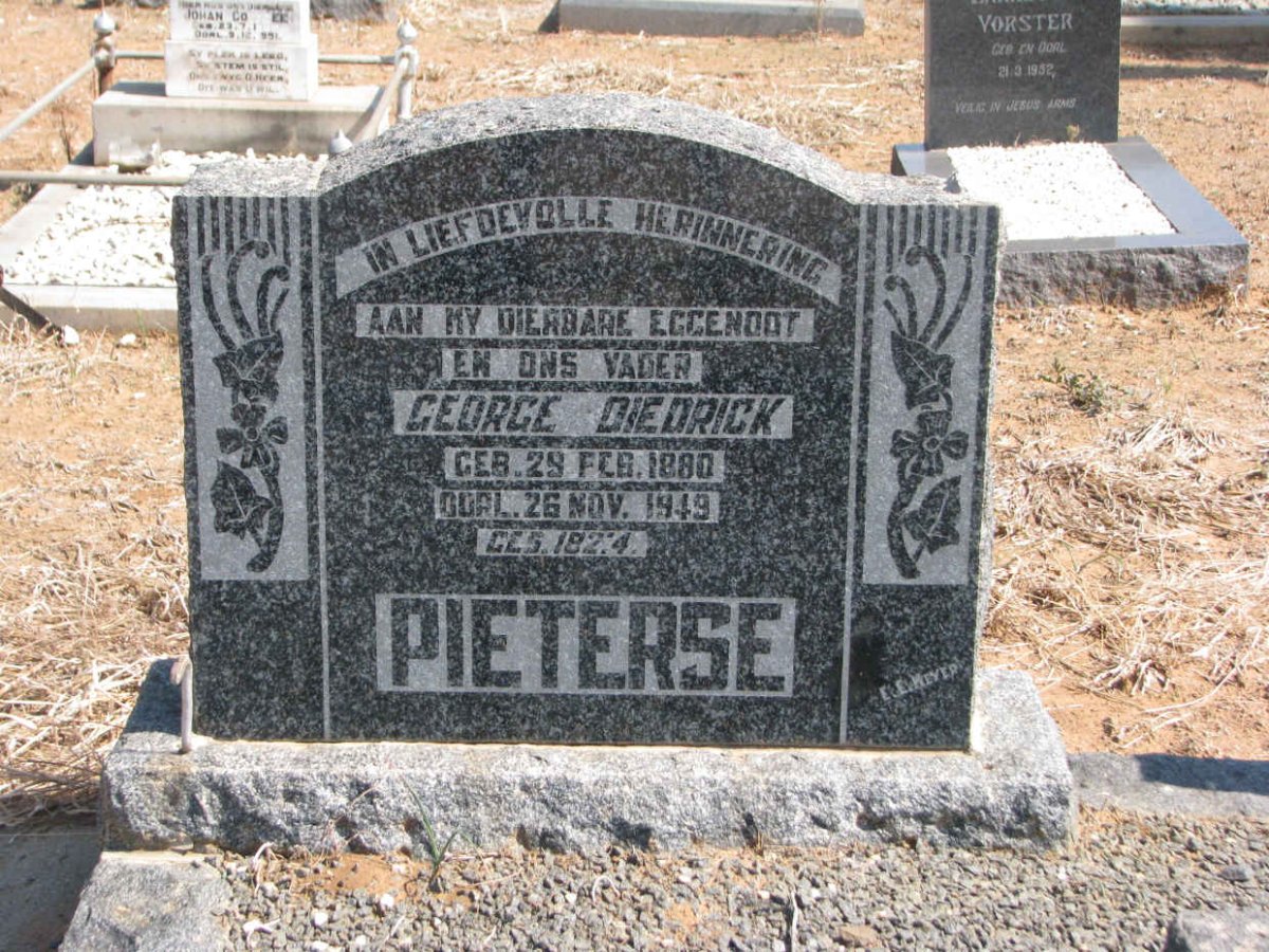 PIETERSE George Diedrick 1880-1949