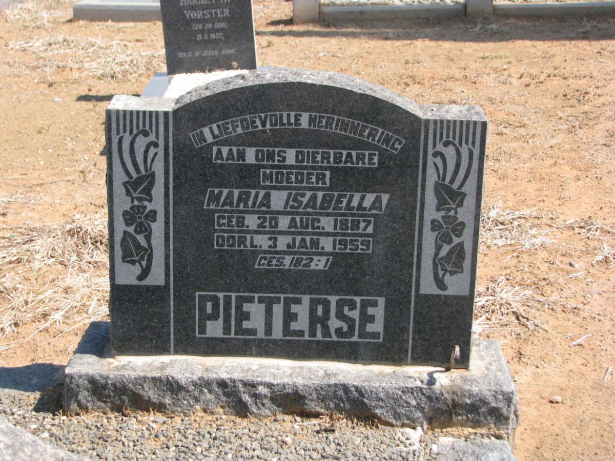 PIETERSE Maria Isabella 1887-1959