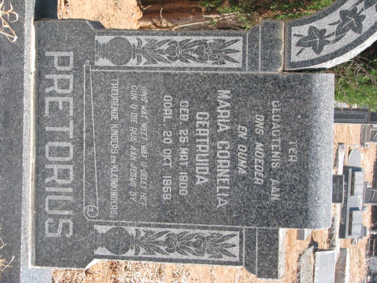 PRETORIUS Maria Cornelia Gertruida 1900-1969