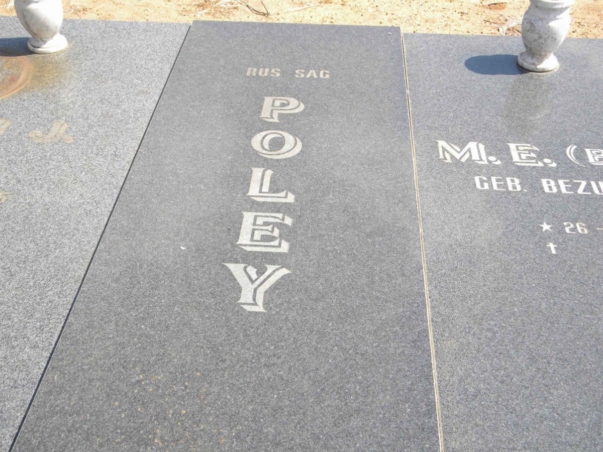 POLEY Jan J. 1925-1995 &amp; M.E. BEZUIDENHOUT 1926-