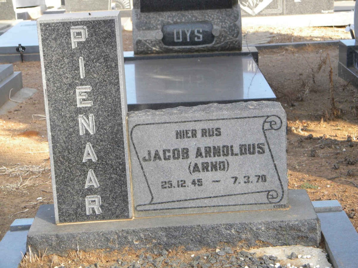 PIENAAR Jacob Arnoldus 1945-1970