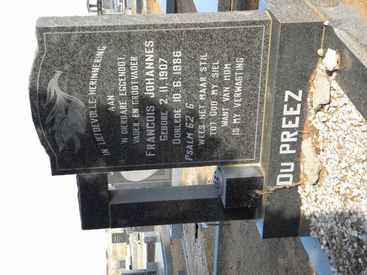 PREEZ Francois Johannes, du 1907-1986