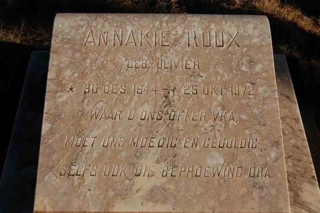 ROUX Annakie nee OLIVIER 1944-1972