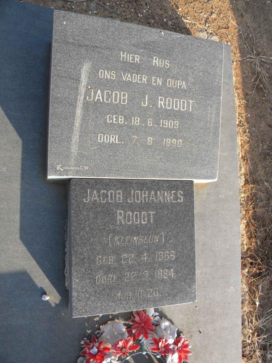 ROODT Jacob J. 1909-1990 :: ROODT Jacob Johannes 1966-1994