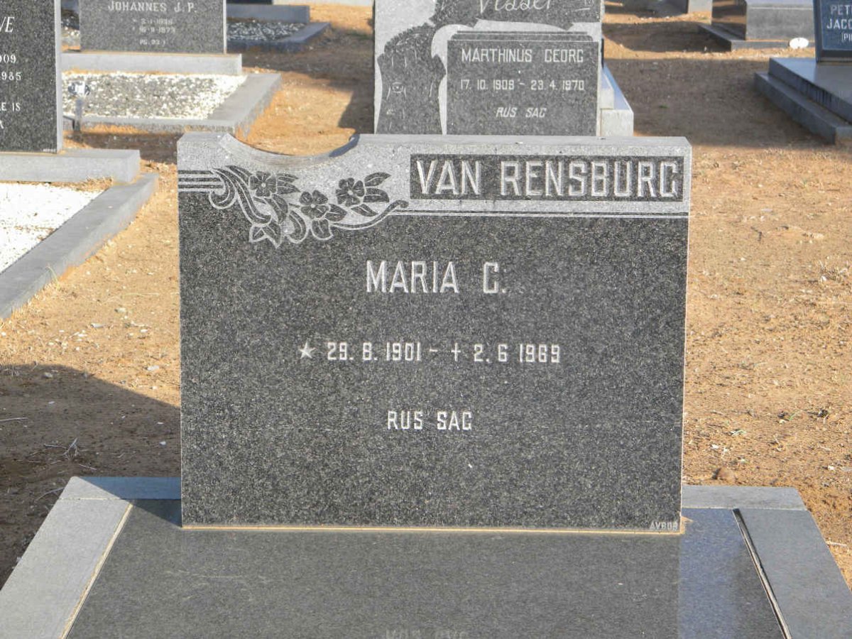 RENSBURG Maria C., van 1901-1969