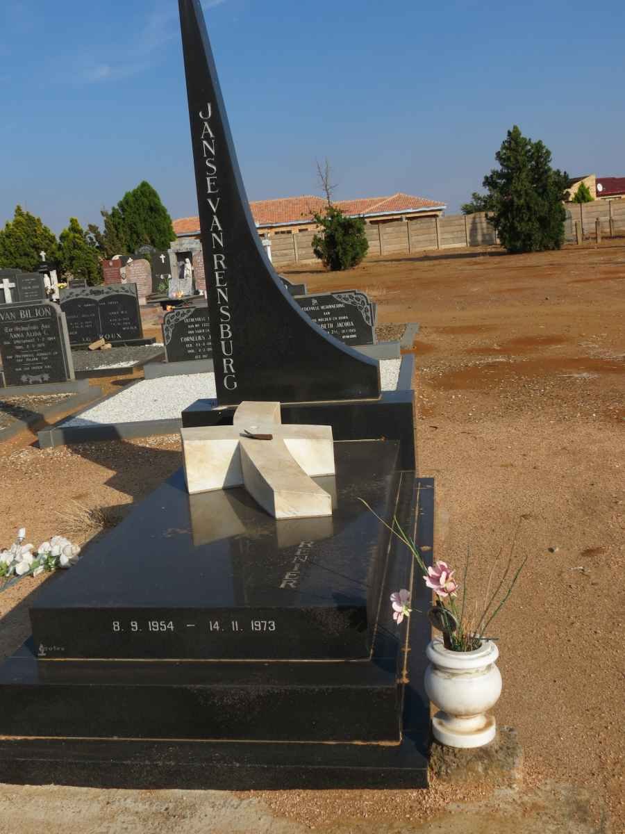 RENSBURG Renier, Janse van 1954-1973