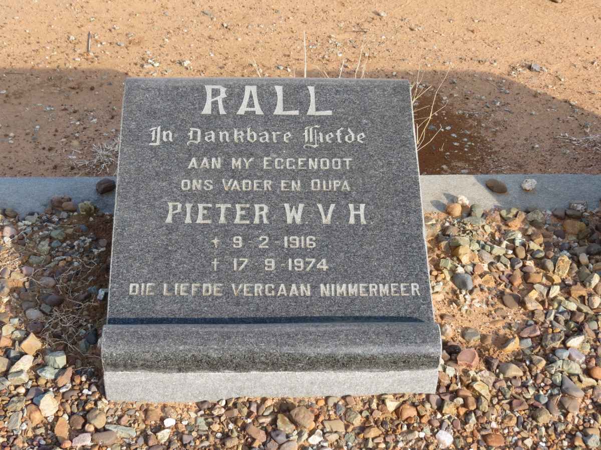 RALL Pieter W.V.H. 1916-1974