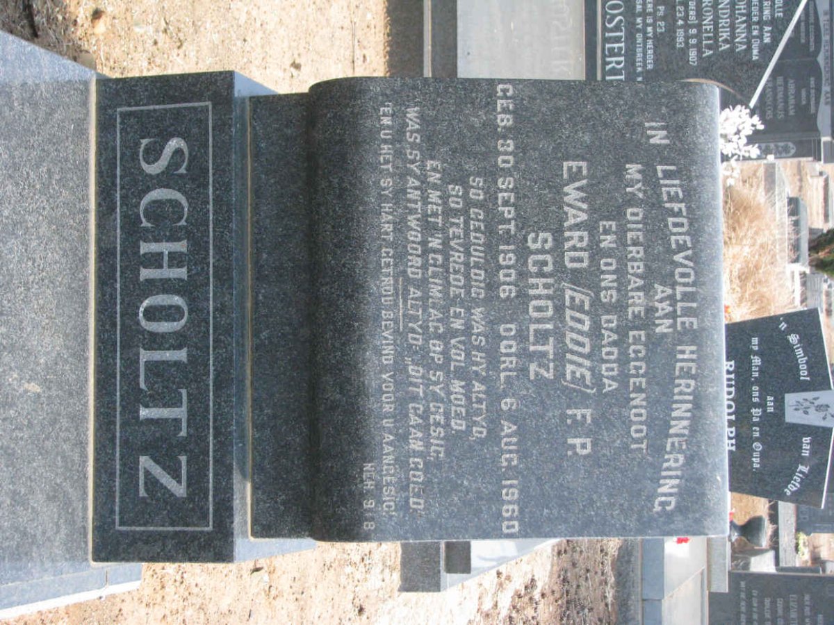SCHOLTZ Edward F.P. 1906-1960