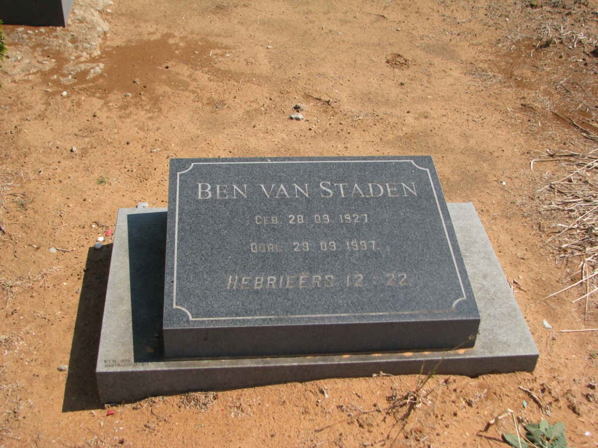 STADEN Ben, van 1927-1997