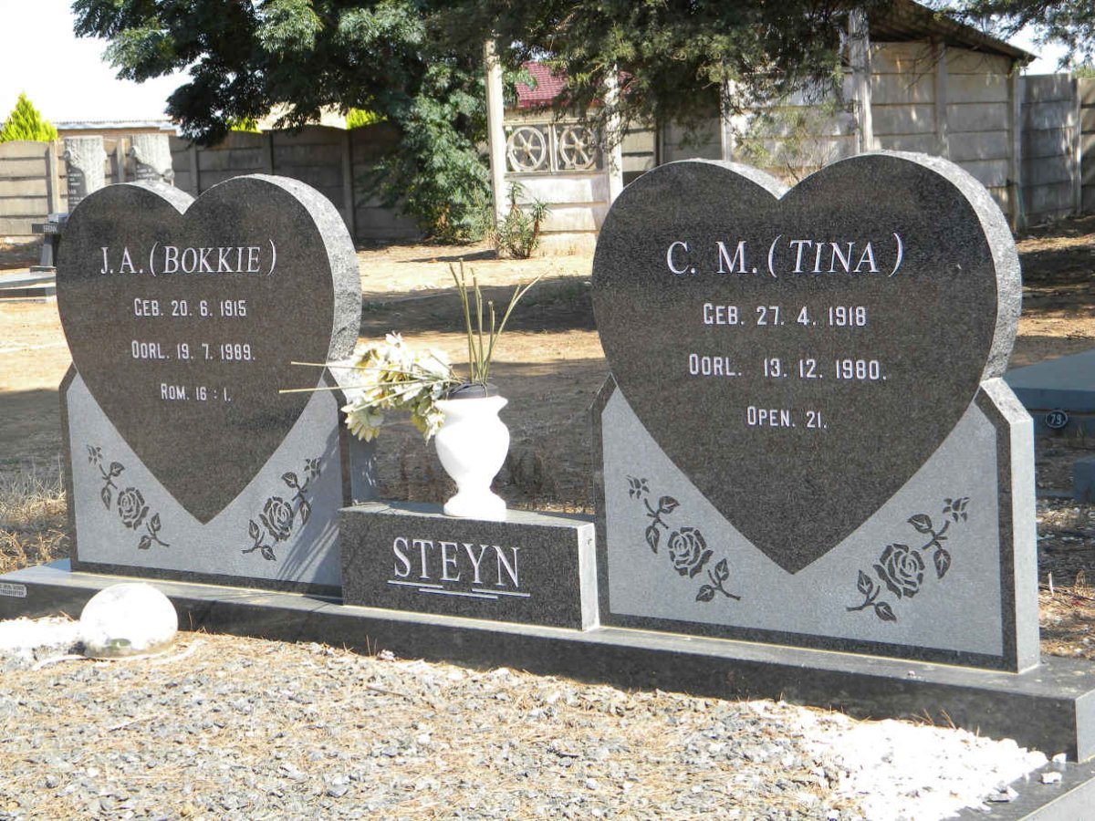 STEYN J.A. 1915-1989 &amp; C.M. 1918-1980