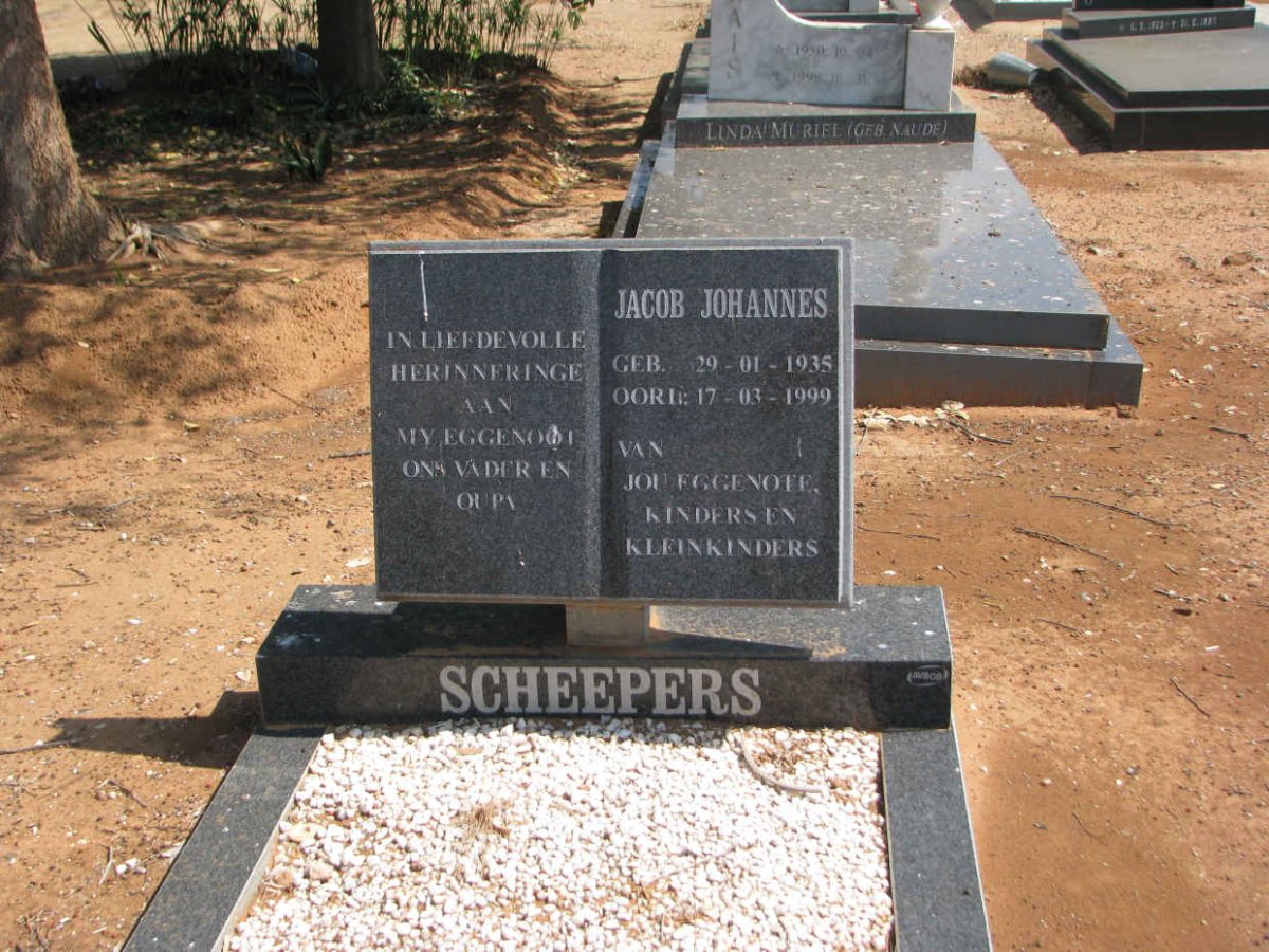 SCHEEPERS Jacobus Johannes 1935-1999
