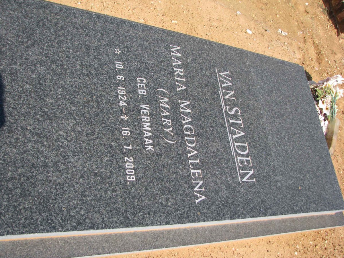 STADEN Maria Magdalena, van nee VERMAAK 1924-2009