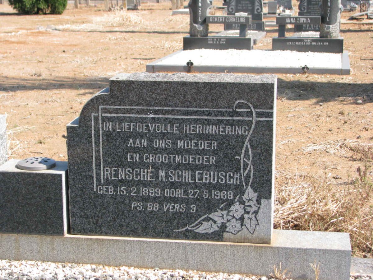SCHLEBUSCH Rensche M. 1899-1968